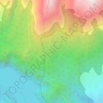 Mapa topográfico Quebrada Santa Rosa, altitud, relieve