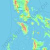 Mapa topográfico Oriental Mindoro, altitud, relieve