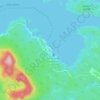 Mapa topográfico Shearwater, altitud, relieve