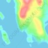 Mapa topográfico Ulsta, altitud, relieve