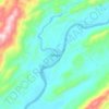 Mapa topográfico Belaga, altitud, relieve