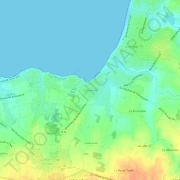 Mapa topográfico Le Cormier, altitud, relieve