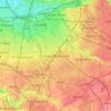Mapa topográfico Cheadle Hulme, altitud, relieve