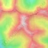 Mapa topográfico Moldoveanu, altitud, relieve