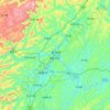 Mapa topográfico Prefettura autonoma tujia e miao di Xiangxi, altitud, relieve