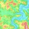Mapa topográfico Mansfield, altitud, relieve