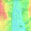 Mapa topográfico Miami Villa, altitud, relieve
