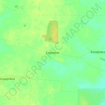 Mapa topográfico Смоляное, altitud, relieve
