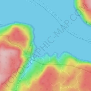 Mapa topográfico Anse au Cheval, altitud, relieve