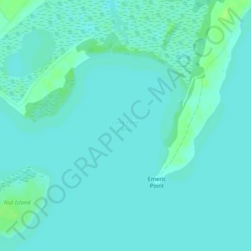 Mapa topográfico Long Point Bay, altitud, relieve
