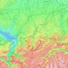 Mapa topográfico Oberallgäu, altitud, relieve