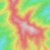 Mapa topográfico Balsam Mountain, altitud, relieve
