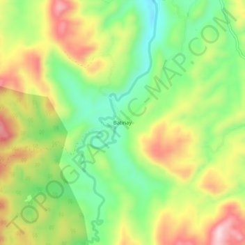 Mapa topográfico Batinay, altitud, relieve