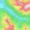 Mapa topográfico Les Allamands, altitud, relieve