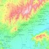 Mapa topográfico Urachiche, altitud, relieve