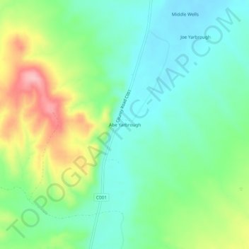 Mapa topográfico Abe Yarbrough, altitud, relieve