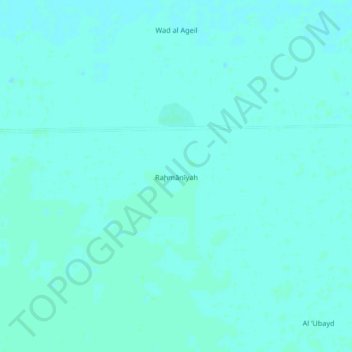 Mapa topográfico Rahmaniyah, altitud, relieve