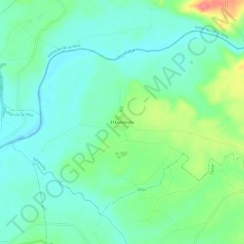 Mapa topográfico El Centenillo, altitud, relieve