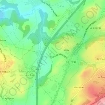 Mapa topográfico Armeaux, altitud, relieve