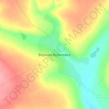 Mapa topográfico Верхняя Бузиновка, altitud, relieve