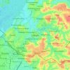 Mapa topográfico Makepe, altitud, relieve