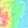 Mapa topográfico Pamintaran, altitud, relieve