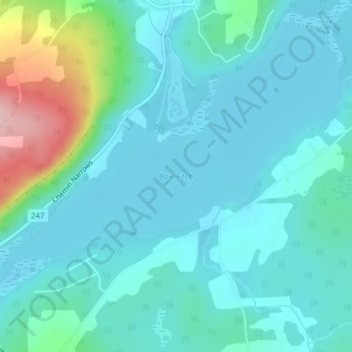 Mapa topográfico Baie Fitch, altitud, relieve