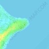 Mapa topográfico Bagacay Point Lighthouse, altitud, relieve