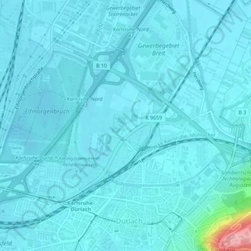Mapa topográfico Untere Hub, altitud, relieve