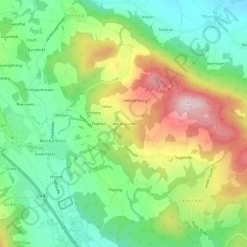 Mapa topográfico Waiderspoint, altitud, relieve