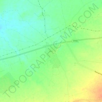 Mapa topográfico Padhar, altitud, relieve