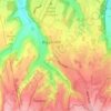 Mapa topográfico Aperfield, altitud, relieve