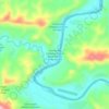 Mapa topográfico Comunidad Indígena Q´Eqchi Renacimiento Ixcán Quiché, altitud, relieve