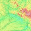 Mapa topográfico Straubing-Bogen, altitud, relieve