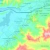 Mapa topográfico El Castaño, altitud, relieve