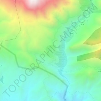 Mapa topográfico Atan, altitud, relieve