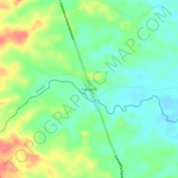 Mapa topográfico Canglon, altitud, relieve