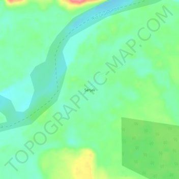 Mapa topográfico Serjali, altitud, relieve