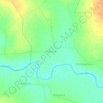Mapa topográfico Melmuri, altitud, relieve