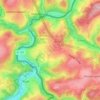 Mapa topográfico Elcherath, altitud, relieve