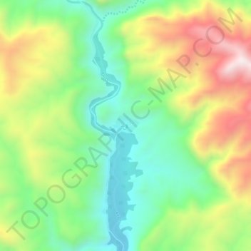Mapa topográfico آل, altitud, relieve