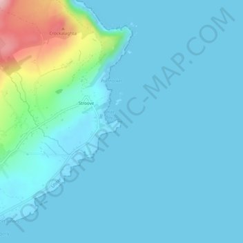 Mapa topográfico Dunagree Point, altitud, relieve