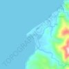 Mapa topográfico Manambrag, altitud, relieve