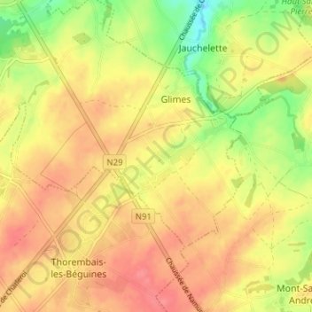 Mapa topográfico Thorembisoul, altitud, relieve