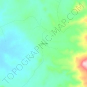 Mapa topográfico Limpeza, altitud, relieve