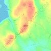 Mapa topográfico Carrick, altitud, relieve