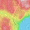 Mapa topográfico Malahat, altitud, relieve
