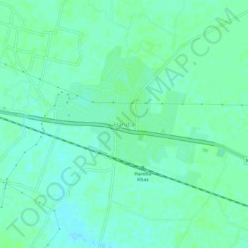 Mapa topográfico Handia, altitud, relieve