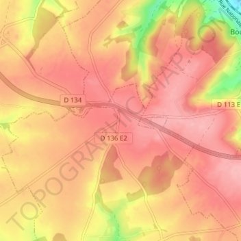Mapa topográfico Lambus, altitud, relieve