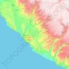 Mapa topográfico Provincia de Nasca, altitud, relieve